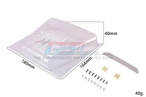 GPM TRX-4 Defender Clear Unpainted Hood w/ Intake Grill & Hinge Set image 48028
