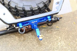 GPM Aluminium Rear Bumper Mount Set with Tow Hook & D-Rings - Black image 48043