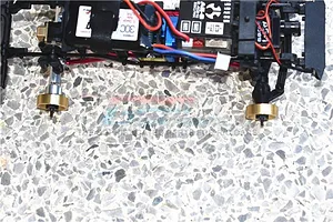 GPM Hardened Steel #45 Front CVD Joints, Rear Drive Shafts & Brass Pendulum Wheel Hub Weights image 48056