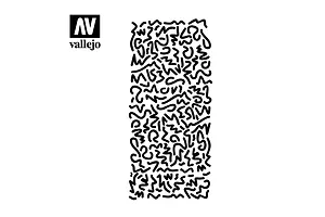 Vallejo German Luftwaffe WWII Shingles Camouflage Stencil image 48221