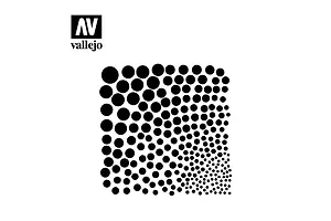 Vallejo Sci-Fi Circle Textures Stencil image 48235