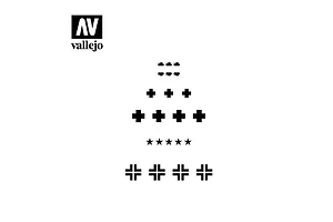Vallejo Assorted German WWII Tank Markings Stencil image 48257