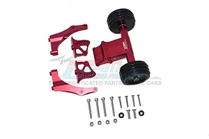 GPM Red Aluminium Rear Wheelie Bar w/ Wing Mount Set image 48883