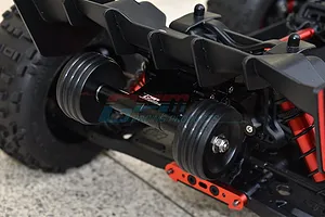 GPM Red Aluminium Rear Wheelie Bar w/ Wing Mount Set image 48886