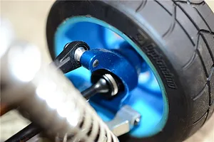 GPM Black Aluminium TT-02B Rear Hubs 2Pcs w/ Hardware image 48894