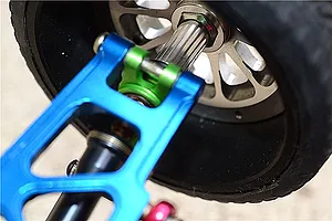 GPM Black Aluminium Traxxas Slash 4x4 12mm Hex Adaptors w/ +25mm Off-Set 4Pcs image 48907