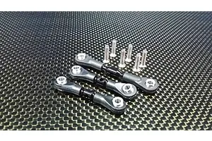 GPM Black Aluminium TT-01 Adjustable Tie Rods 3Pcs w/ Hardware image 48915