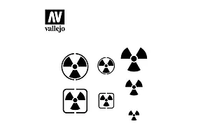 Vallejo Sci-Fi Radioactivity Signs Stencil image 48926