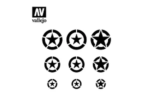 Vallejo USAF / USAAC Star Markings Stencil image 48938
