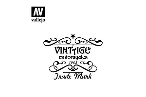 Vallejo Vintage Motorcycle Signs Stencil image 48940