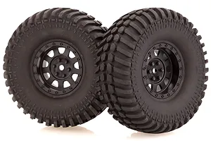 HSP 2.1" Soft Off Road Tyres w/ Foam Inserts on Black 9-Spoke Rims 2Pcs image 49281