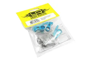 Yeah Racing Tamiya CC-01 Blue Aluminium Bearing Supported Steering Servo Saver Set image 49288