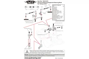 Yeah Racing Tamiya CC-01 Blue Aluminium Bearing Supported Steering Servo Saver Set image 49289