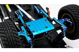 Yeah Racing Tamiya CC-01 Blue Aluminium Rear Axle Skid Plate w/ Hardware image 49291