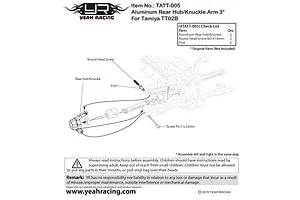Yeah Racing Tamiya TT-02B Blue Aluminium Rear Hubs 2Pcs image 49307
