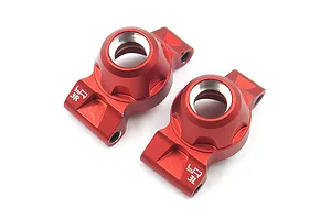 Yeah Racing Tamiya TT-01 Red Aluminium Rear Hubs 2Pcs