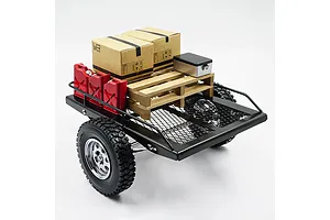 Yeah Racing 1/10 Black Heavy Duty Metal Leaf Spring Hitch Mount Trailer image 49331