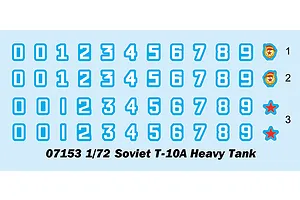 Trumpeter 1/72 Soviet Army T-10A Heavy Tank Scaled Plastic Model Kit image 49535