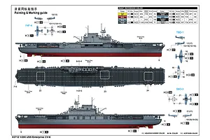Trumpeter 1/200 USS Enterprise CV-6 Scaled Plastic Model Kit image 49607
