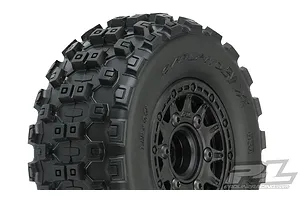 Pro-Line 2.2/3.0" Badlands MX SC M2 (Medium) Tyres on Black Raid Rims - Glued Wheels 2Pcs image 49702