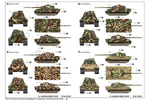 Trumpeter 1/16 German Sd.kfz.182 Tiger King 2 in 1 (Henschel Turret & Porsche Turret) Tank Scaled Plastic Model Kit image 50001