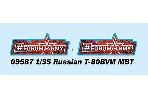 Trumpeter 1/35 Russian T-80BVM Battle Tank Scaled Plastic Model Kit image 50061