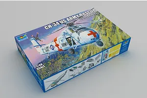 Trumpeter 1/48 US CH-34 Army Rescue Helicopter Scaled Plastic Model Kit image 50076
