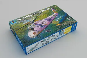 Trumpeter 1/48 US HH-34J Air Force Rescue Helicopter Scaled Plastic Model Kit image 50088