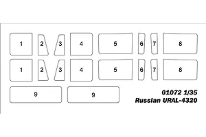 Trumpeter 1/35 Russian URAL-4320 Military Truck Scaled Plastic Model Kit image 50106