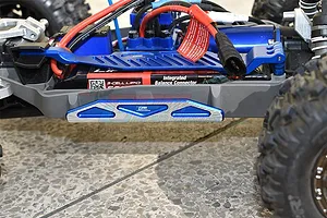 GPM Blue Aluminium Hoss 4X4 VXL Chassis Nerf Bars w/ Silver Inlay (Version A) image 50209