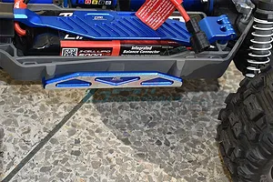 GPM Blue Aluminium Hoss 4X4 VXL Chassis Nerf Bars w/ Silver Inlay (Version A) image 50210