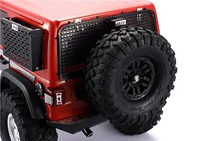 GPM Black SCX10 III Spare Tyre Support Mount & High Taillight Set image 50240