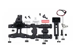 GPM Black SCX10 III Spare Tyre Support Mount & High Taillight Set image 50242