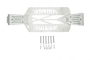 GPM ARRMA Big Rock Stainless Steel Hollow Version Skid Plates 3Pcs w/ Hardware image 50382