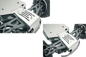 GPM ARRMA Big Rock Stainless Steel Hollow Version Skid Plates 3Pcs w/ Hardware image 50384