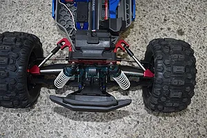 GPM Blue Aluminium 1/10 Hoss 4X4 VXL Front Tie Rods & Stabiliser 3 Pcs w/ Hardware image 50390