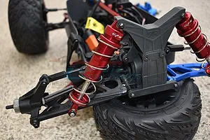 GPM Red Aluminium 1/10 Kraton 4X4 4S BLX 120mm Rear Thickened Shocks Complete 10Pc Set image 50397