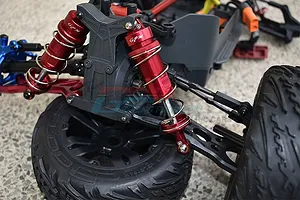 GPM Red Aluminium 1/10 Kraton 4X4 4S BLX 107mm Front Thickened Shocks Complete 10Pc Set image 50401