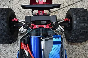 GPM Blue Aluminium 1/10 Hoss 4X4 VXL Front & Rear Tie Rods & Stabilisers 6Pcs w/ Hardware image 50423