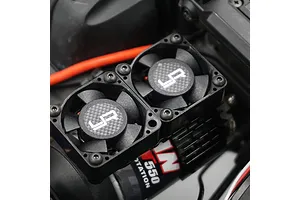 Yeah Racing Orange Aluminium 540/550 Motor Heat Sink w/ Twin Tornado High Speed Fans Set image 50526