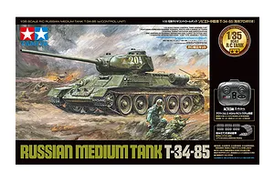Tamiya 1/35 Russian M/T T-34-85 Scaled RC Tank Kit /w Controller image 50874