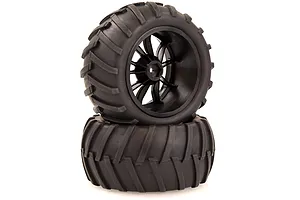 HSP 2.8" Off Road V-Groove Tyres on 10 Spoke Black Rims - Wheels 2Pcs image 50891