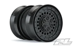 Pro-Line 1.9" Black Plastic Carbin Dually Internal Beadlock Rock Crawler Rims 2Pcs image 51273