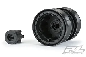 Pro-Line 1.9" Black Plastic Carbin Dually Internal Beadlock Rock Crawler Rims 2Pcs image 51274