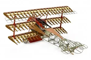 Artesania Latina 1/16 The Red Baron's Triplane; Fokker Dr.I Scaled Wooden Model Kit image 51476