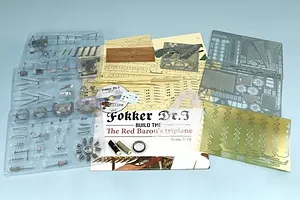 Artesania Latina 1/16 The Red Baron's Triplane; Fokker Dr.I Scaled Wooden Model Kit image 51486