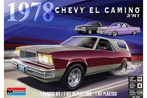 Revell 1/24 1978 Chevy El Camino 3'N 1 Scaled Plastic Model Kit image 51669