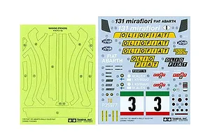 Tamiya 1/20 Fiat 131 Abarth Rally Olio Fiat Scaled Plastic Model Kit image 51696