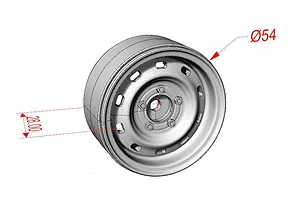 GPM Silver Aluminium 1.9" Beadlock Rims 2Pcs image 51885