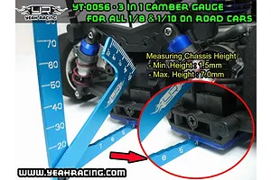 Yeah Racing Black Aluminium 3 in 1 Camber Gauge image 52135